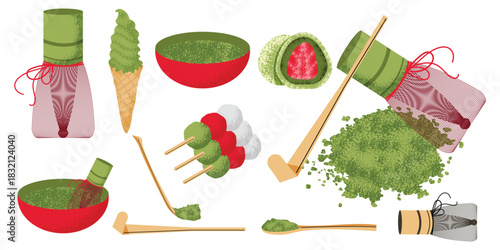 Japanese Matcha Tea and Dessert Collection Set