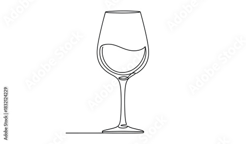 Elegant champagne flute illustration in minimalist style perfect for celebrations and special occasions presented as a clean and modern silhouette