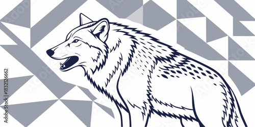 Ultra-wide symmetry background — layered triangles & diamonds, balanced geometric pattern, premium tech UI style.