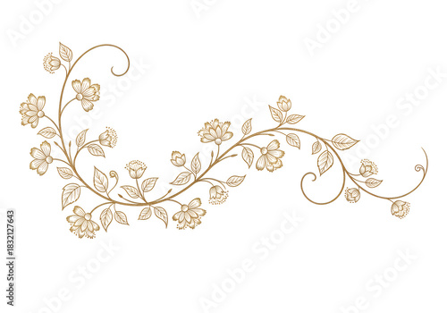 Elegant floral frame element vector illustration background
