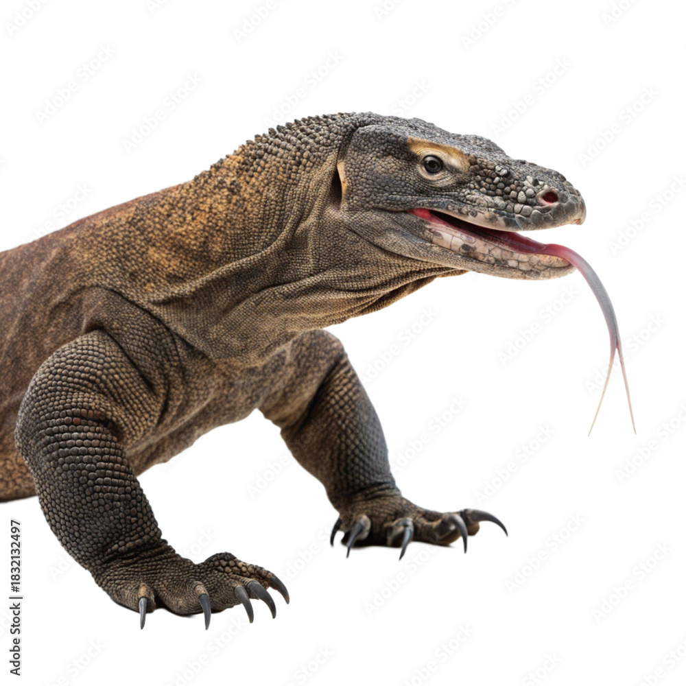 Obraz premium High-Resolution Komodo Dragon for Nature and Educational Projects