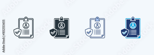Data Privacy Multiple Style Icon Collection