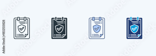 Privacy Document Multiple Style Icon Collection