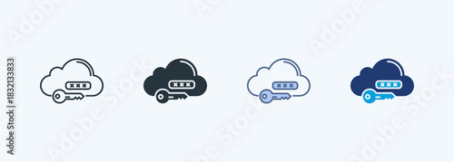 Cloud Password Multiple Style Icon Collection