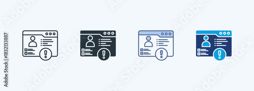 Sensitive Information Multiple Style Icon Collection