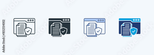 Data Protection Multiple Style Icon Collection