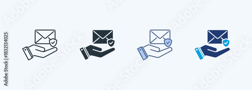 Confidential Email Multiple Style Icon Collection