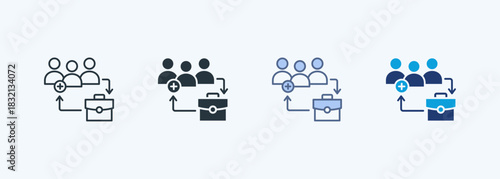 Employee Multiple Style Icon Collection