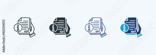 Information Multiple Style Icon Collection
