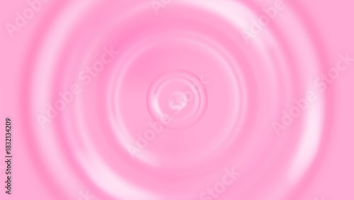 Pink milk ripple with strawberry cream swirl and yogurt splash on top view. Creamy 3d fruit wave impact texture for cosmetic or dairy background. Yoghurt liquid mousse vector. Shampoo or pudding.