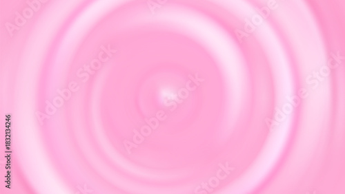 Pink cream ripple with strawberry yoghurt swirl and milk splash effect. Creamy 3d wave for relax dairy beauty cosmetic advertising background. Yogurt mousse or pudding vector top view surface.