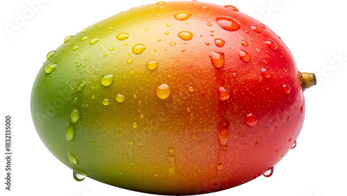 Ripe, refreshing mango with vibrant color gradient