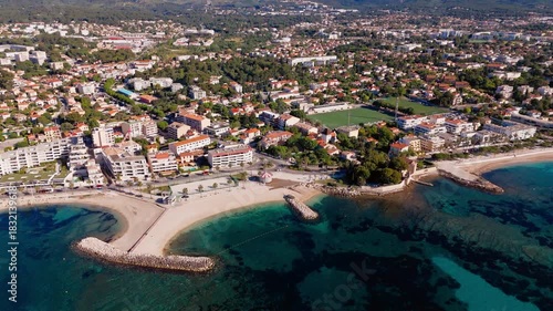 LA CIOTAT is a beach town on the French Riviera in the south of France, Aerial view