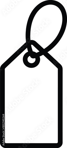 Price tag empty template hanger clean and new design label badge with line for promotion and information mockup vector