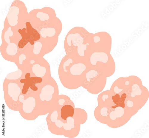 Hand-Drawn Watercolor Simple Isolated Popcorn Snack