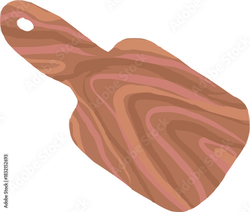Watercolor Sketchy Simple Isolated Wooden Serving Board