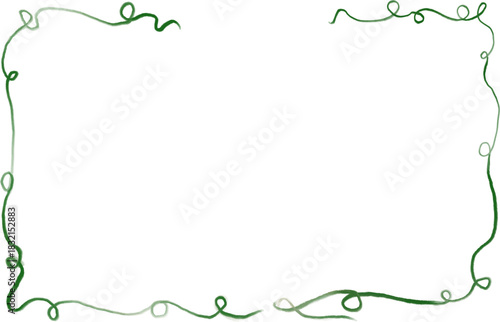 Hand-Drawn Watercolor Sketchy Vintage Simple Frame Border