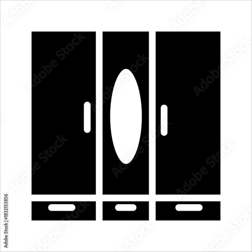 wardrobe icon black