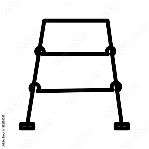 iron stairs icon white