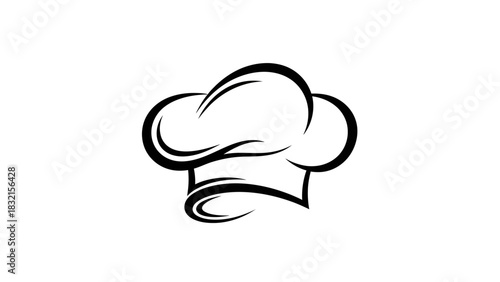 Elegant Chefs Hat Illustration for Culinary Arts and Gastronomy.