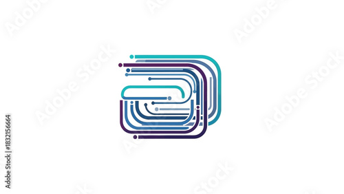 Abstract digital design with interconnected lines and vibrant colors.