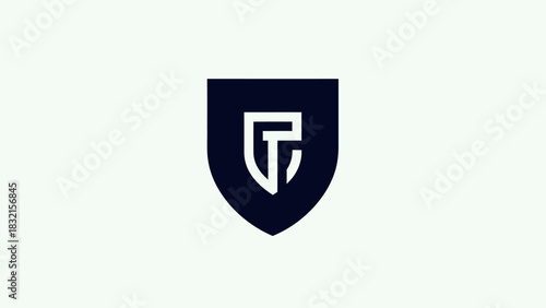 Modern TG Monogram Shield Logo for Security or Technology Company.