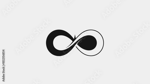 Infinity symbol design representing endless possibilities and concepts.