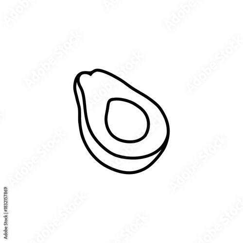 Healthy food vector illustration avocado in a clean, bright style. Perfect for nutrition, diet content, meal prep, and educational design.