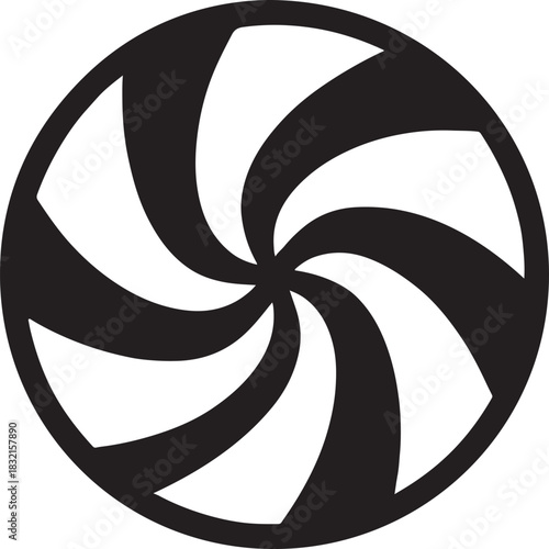 Black and white spiral pattern