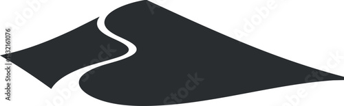 An abstract wave design in black and white minimalist vector style, perfect for modern branding and artistic projects