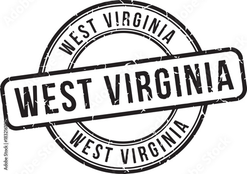 West Virginia State Seal Stamp Grunge Style Vintage Rubber Stamp Keywords: West Virginia, stamp