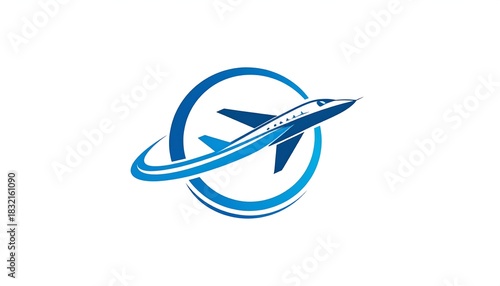 Modern Airplane Logo Design for Travel and Tourism Industry.