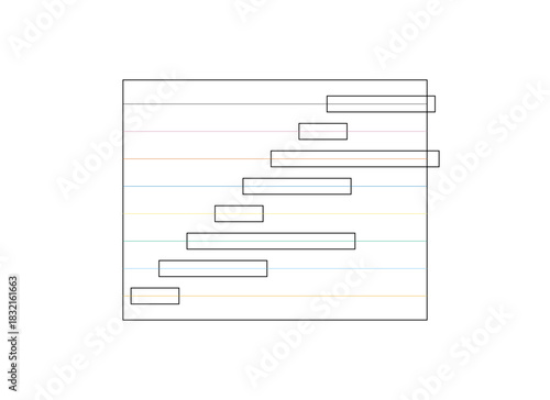 Gantt Project Timeline Bars Infographic Vector