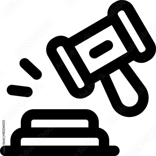 auction line icon. Clean and minimalist vector icon for websites, mobile apps, presentations, and logos. Fully scalable and customizable for any project.