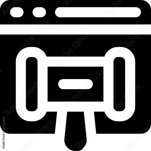 necklace glyph icon. Strong and solid vector icon for websites, mobile interfaces, presentations, and visual branding. High quality and easy to edit.