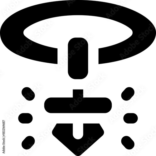 mask glyph icon. Strong and solid vector icon for websites, mobile interfaces, presentations, and visual branding. High quality and easy to edit.