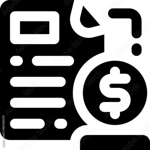 risk glyph icon. Strong and solid vector icon for websites, mobile interfaces, presentations, and visual branding. High quality and easy to edit.