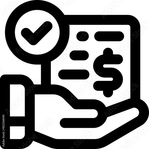 interest line icon. Clean and minimalist vector icon for websites, mobile apps, presentations, and logos. Fully scalable and customizable for any project.