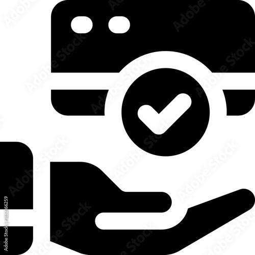 invoice glyph icon. Strong and solid vector icon for websites, mobile interfaces, presentations, and visual branding. High quality and easy to edit.