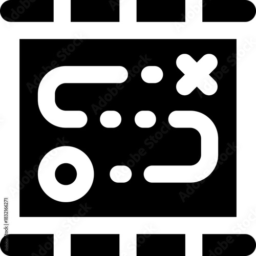 risk glyph icon. Strong and solid vector icon for websites, mobile interfaces, presentations, and visual branding. High quality and easy to edit.