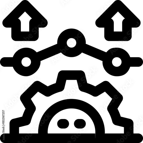 business management line icon. Clean and minimalist vector icon for websites, mobile apps, presentations, and logos. Fully scalable and customizable for any project.