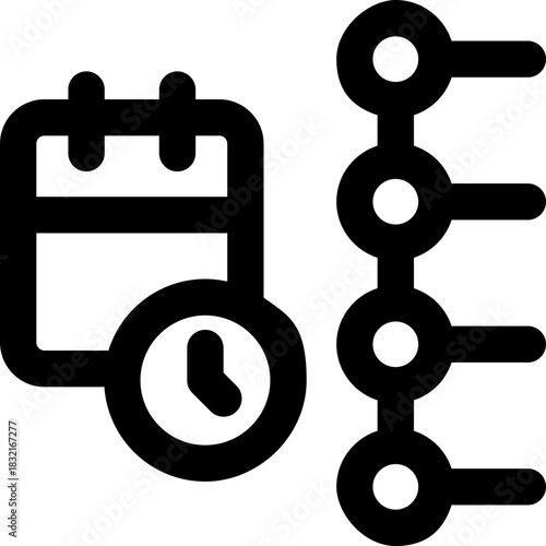 schedule line icon. Clean and minimalist vector icon for websites, mobile apps, presentations, and logos. Fully scalable and customizable for any project.