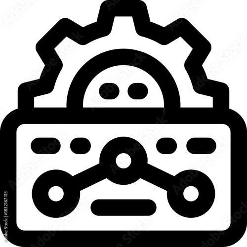 workflow line icon. Clean and minimalist vector icon for websites, mobile apps, presentations, and logos. Fully scalable and customizable for any project.