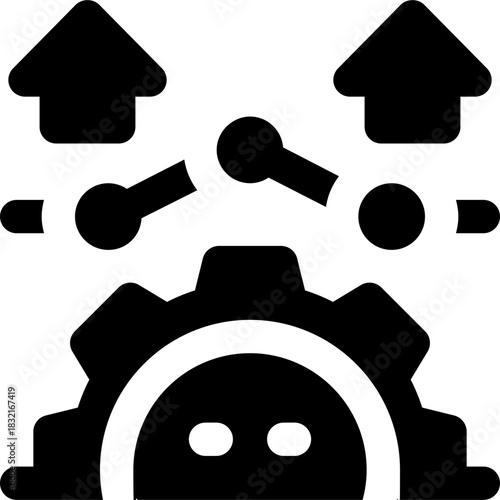 business management glyph icon. Strong and solid vector icon for websites, mobile interfaces, presentations, and visual branding. High quality and easy to edit.