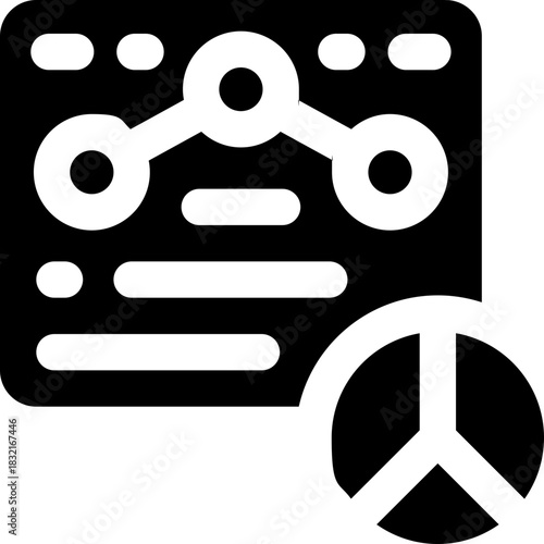 timeline glyph icon. Strong and solid vector icon for websites, mobile interfaces, presentations, and visual branding. High quality and easy to edit.