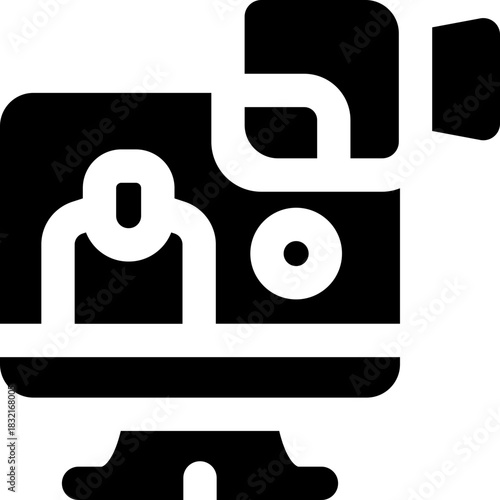 handphone glyph icon. Strong and solid vector icon for websites, mobile interfaces, presentations, and visual branding. High quality and easy to edit.