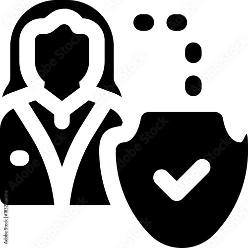 attorney glyph icon. Strong and solid vector icon for websites, mobile interfaces, presentations, and visual branding. High quality and easy to edit.