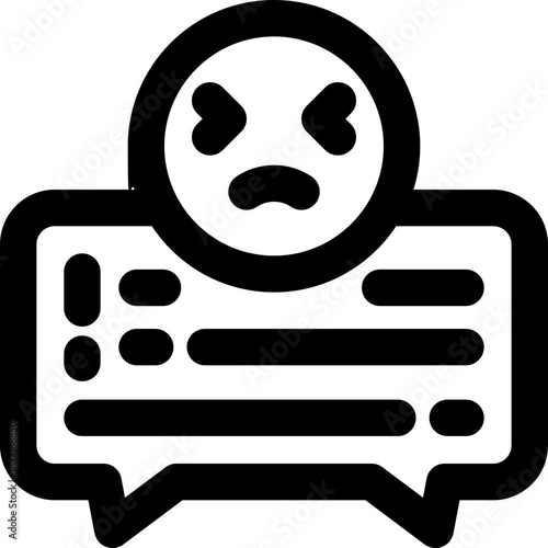 bad review line icon. Clean and minimalist vector icon for websites, mobile apps, presentations, and logos. Fully scalable and customizable for any project.