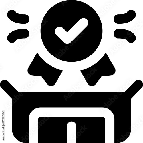 privilege glyph icon. Strong and solid vector icon for websites, mobile interfaces, presentations, and visual branding. High quality and easy to edit.