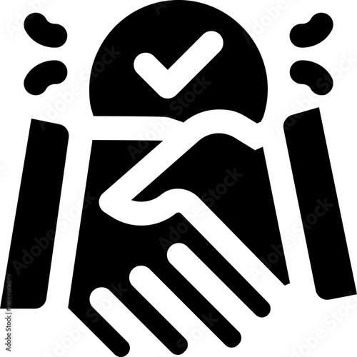 customer protection glyph icon. Strong and solid vector icon for websites, mobile interfaces, presentations, and visual branding. High quality and easy to edit.